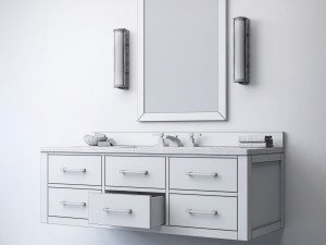 hutton single extra-wide floating vanity 3D मॉडल