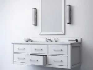 hutton single extra-wide floating vanity 3D Model
