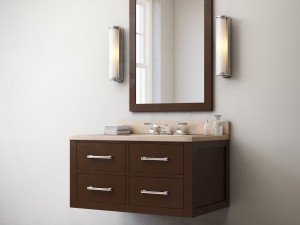 hutton single floating vanity espresso 3D 模型
