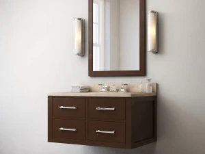 hutton single floating vanity espresso 3D Model
