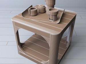 martens square side table 20sq 3Dモデル