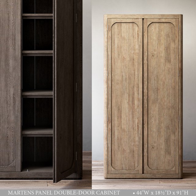 martens panel double-door cabinet Model 3D .c4d .max .obj .3ds .fbx .stl .blend 