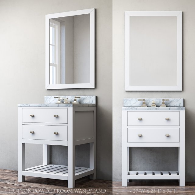 hutton powder room washstand Model 3D .c4d .max .obj .3ds .fbx .stl .blend 