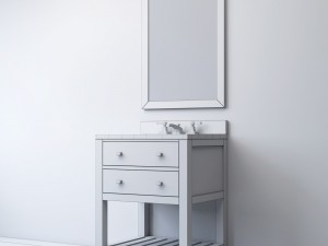 hutton powder room washstand Model 3D