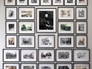 coleção de desenhos ivan shishkin Modelo 3D