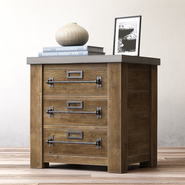 mercantile 24in closed nightstand Model 3D .c4d .max .obj .3ds .fbx .stl .blend 