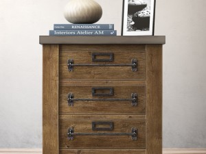 mercantile 24in closed nightstand Model 3D