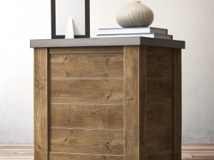 mercantile 24in closed nightstand Model 3D