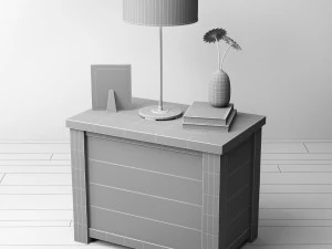 mercantile 32in closed nightstand 3D Model