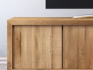 reclaimed russian oak panel media console 3D Модель