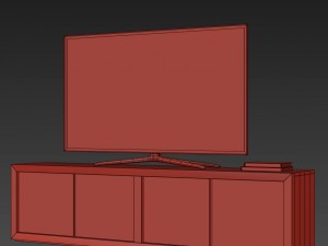 reclaimed russian oak panel media console 3D Модель