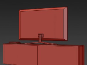 reclaimed russian oak panel media console 3D Модель