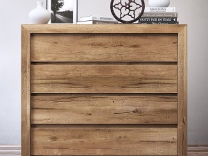 reclaimed russian oak 4-drawer dresser Modèle 3D