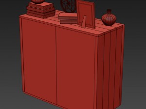 reclaimed russian oak 4-drawer dresser Modèle 3D