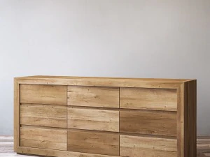 reclaimed russian oak 9-drawer dresser 3D Model