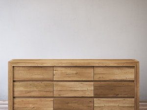 reclaimed russian oak 9-drawer dresser 3D Model