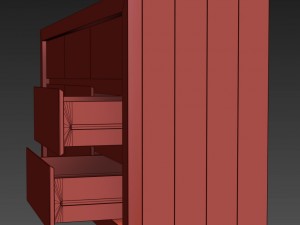 reclaimed russian oak 9-drawer dresser 3D Model