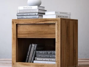 reclaimed russian oak 26in open nightstand 3D Model