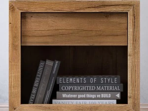 reclaimed russian oak 26in open nightstand 3D Model