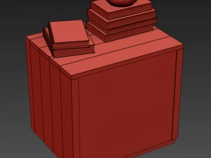 reclaimed russian oak 26in open nightstand 3D Model