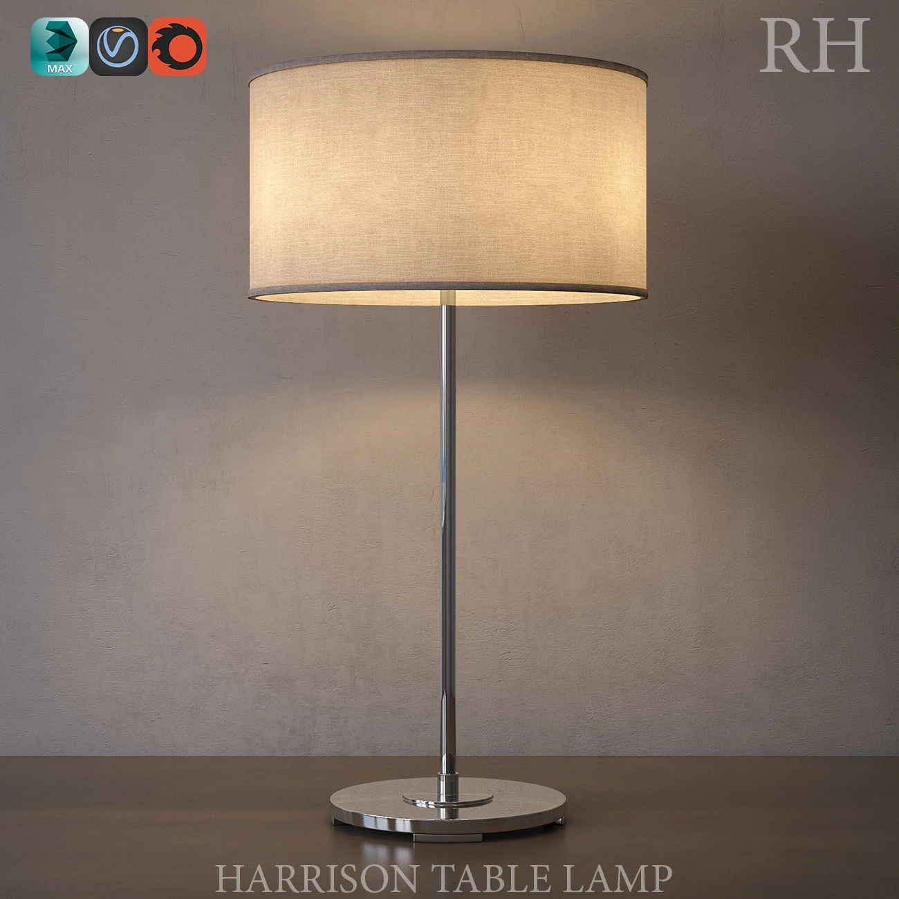 harrison table lamp 3D Model .c4d .max .obj .3ds .fbx .stl .blend 