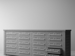 zinc-top mercantile sideboard 3D 模型