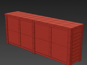 zinc-top mercantile sideboard 3D 模型