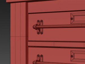 zinc-top mercantile sideboard 3D 模型