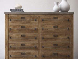mercantile 10-drawer large chest 3Dモデル
