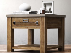 zinc-top mercantile side table Modello 3D