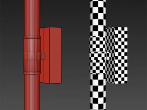 rh cade double sconce 3D Model