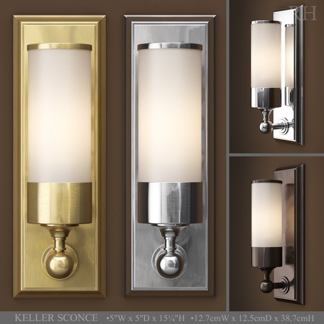 rh keller sconce 3Dモデル .c4d .max .obj .3ds .fbx .stl .blend 