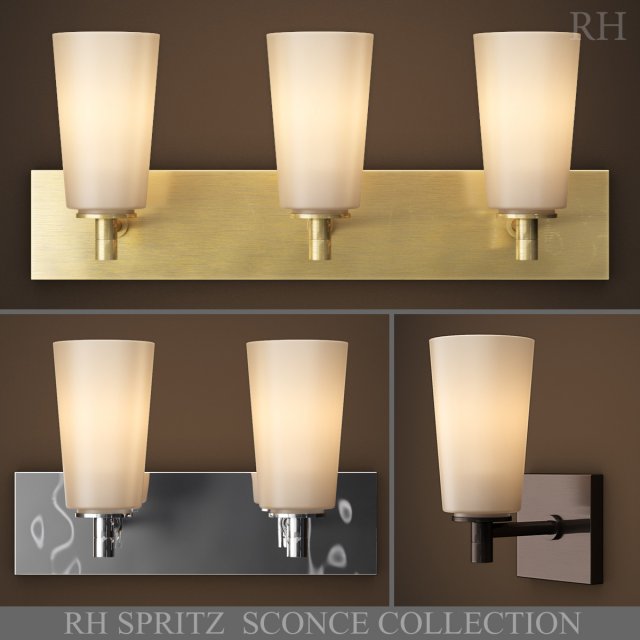 spritz sconce collection 3D 모델 .c4d .max .obj .3ds .fbx .stl .blend 