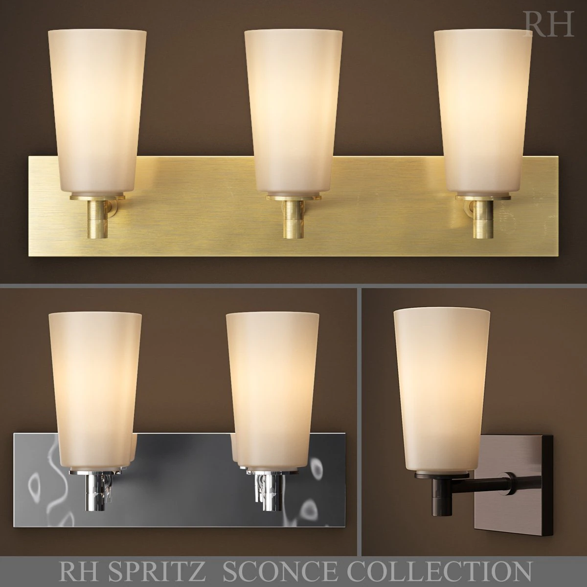 spritz sconce collection 3D Model .c4d .max .obj .3ds .fbx .stl .blend 