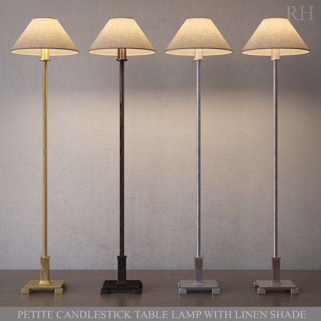 rh petite candlestick table lamp 3D Модель .c4d .max .obj .3ds .fbx .stl .blend 