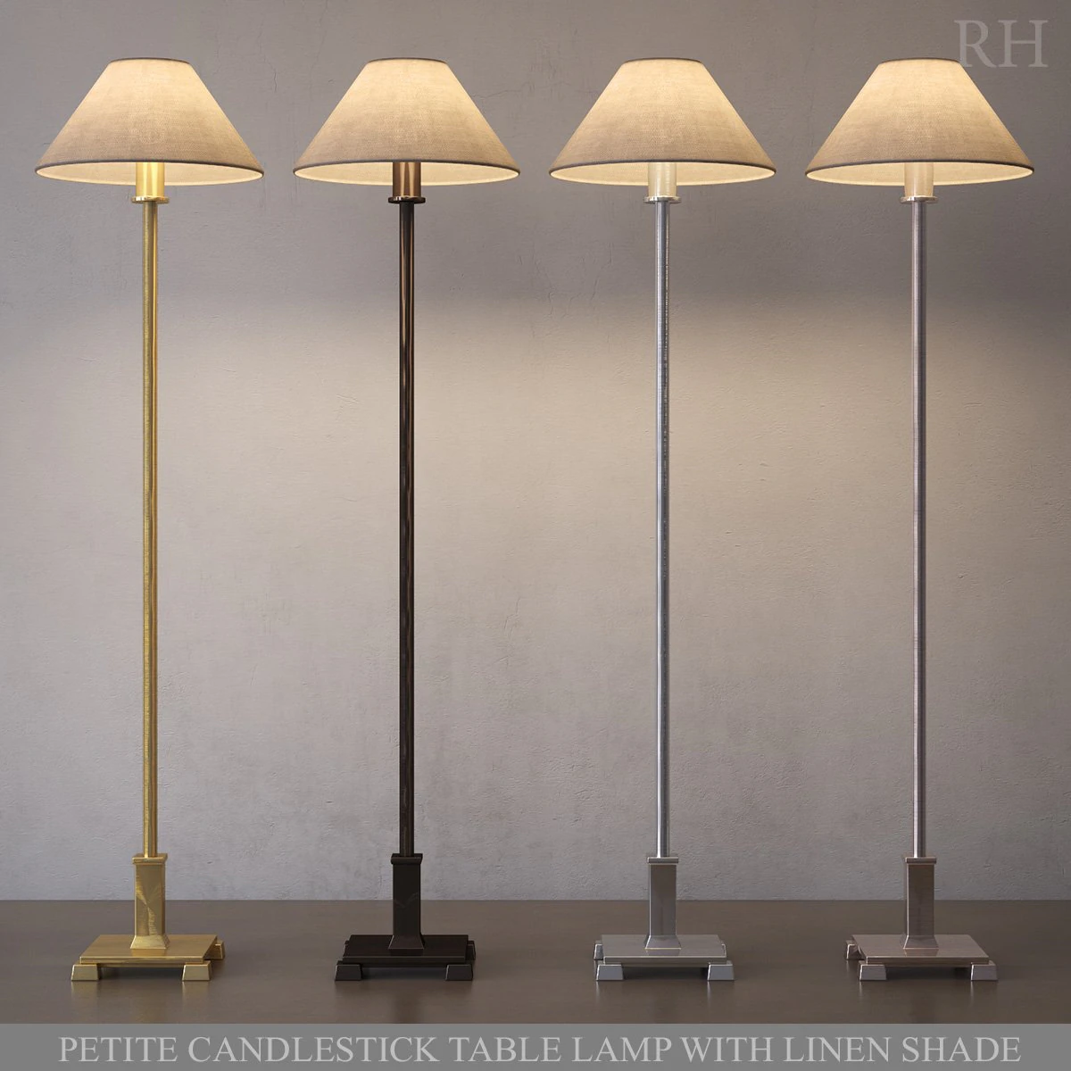 rh petite candlestick table lamp 3D Model .c4d .max .obj .3ds .fbx .stl .blend 