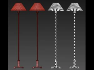 rh petite candlestick table lamp 3D Model