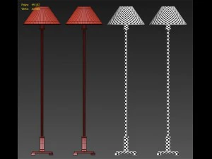 rh petite candlestick table lamp 3D Model