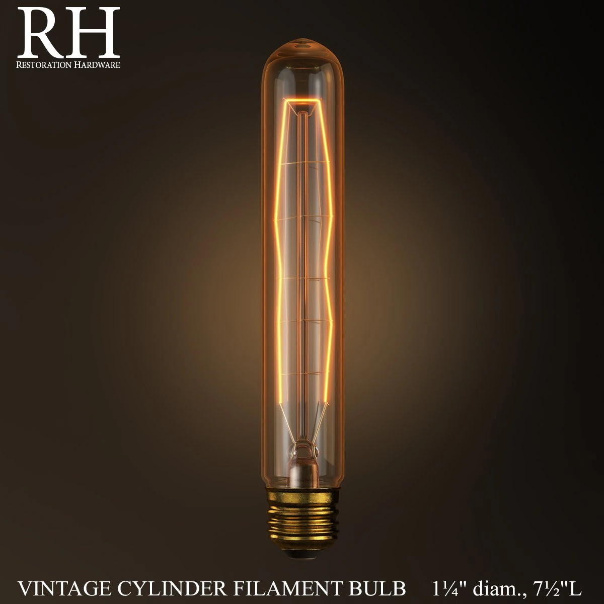 vintage cylinder filament bulb 3D Model .c4d .max .obj .3ds .fbx .stl .blend 