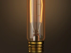 vintage cylinder filament bulb 3D Model