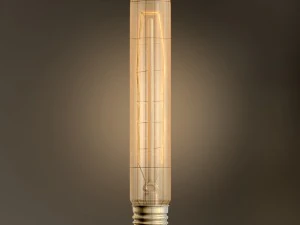 vintage cylinder filament bulb 3D Model