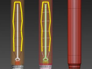 vintage cylinder filament bulb 3D Model