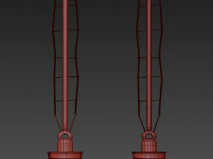 vintage cylinder filament bulb 3D Model
