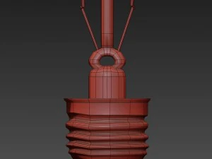 vintage cylinder filament bulb 3D Model