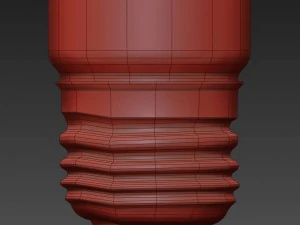 vintage cylinder filament bulb 3D Model