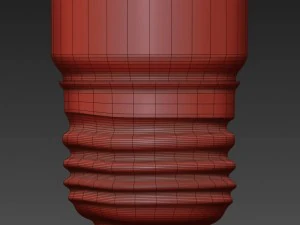 vintage cylinder filament bulb 3D Model