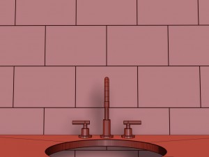 sutton lever-handle 8in widespread faucet 3D 모델