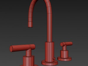sutton lever-handle 8in widespread faucet 3D 모델