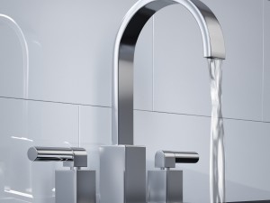 modern lever-handle 8in widespread faucet 3Dモデル