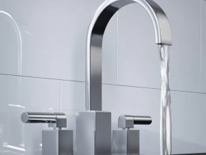 moderno rubinetto diffuso da 8 pollici con maniglia a leva Modello 3D